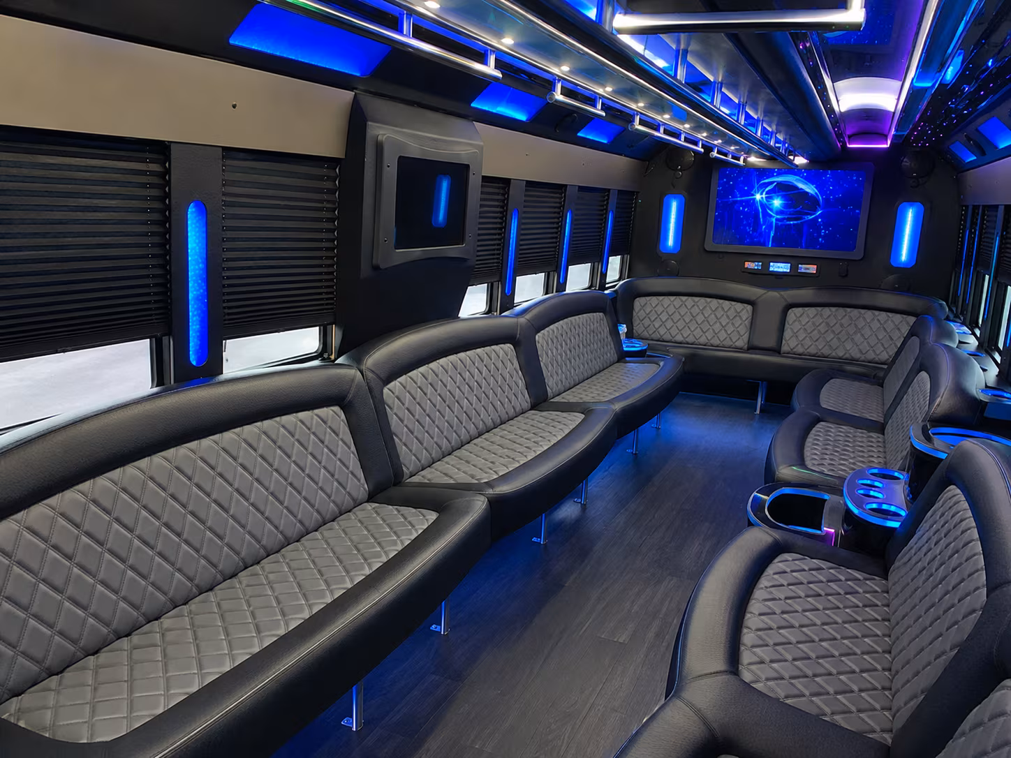18 Passenger Party Bus Inside
