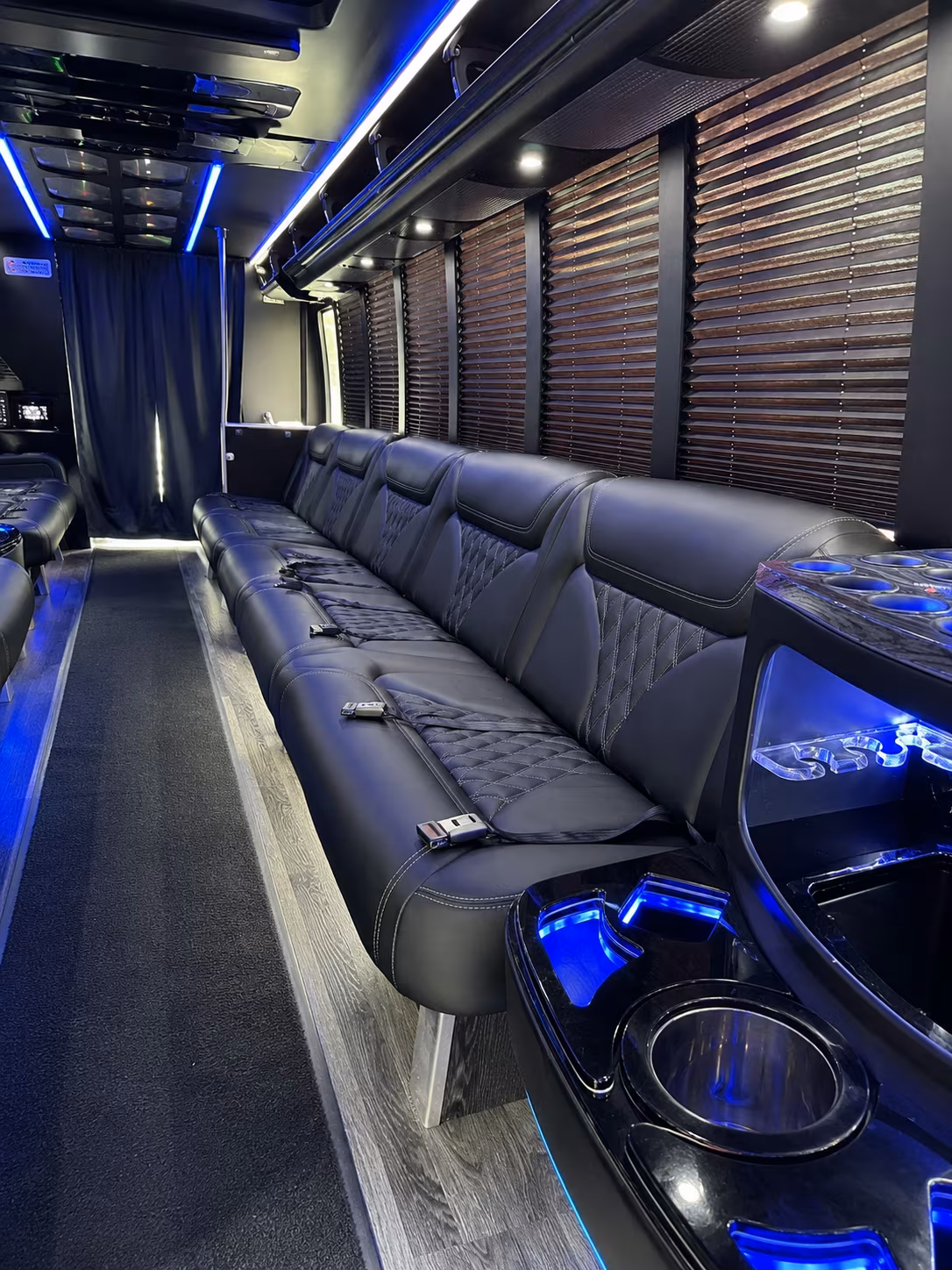 20 Passenger Party Bus Inside