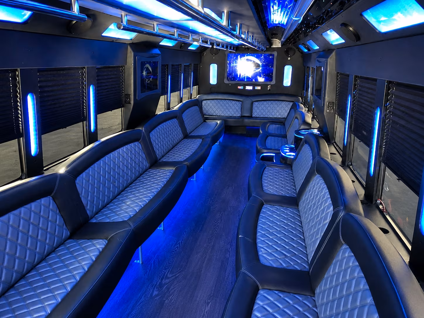Huntington Beach Bachelor & Bachelorette Transportation party bus exterior