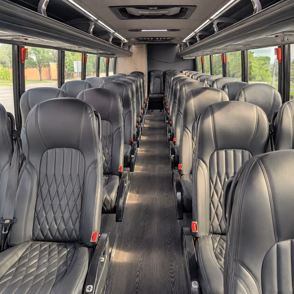 Huntington Beach Corporate Transportation party bus exterior