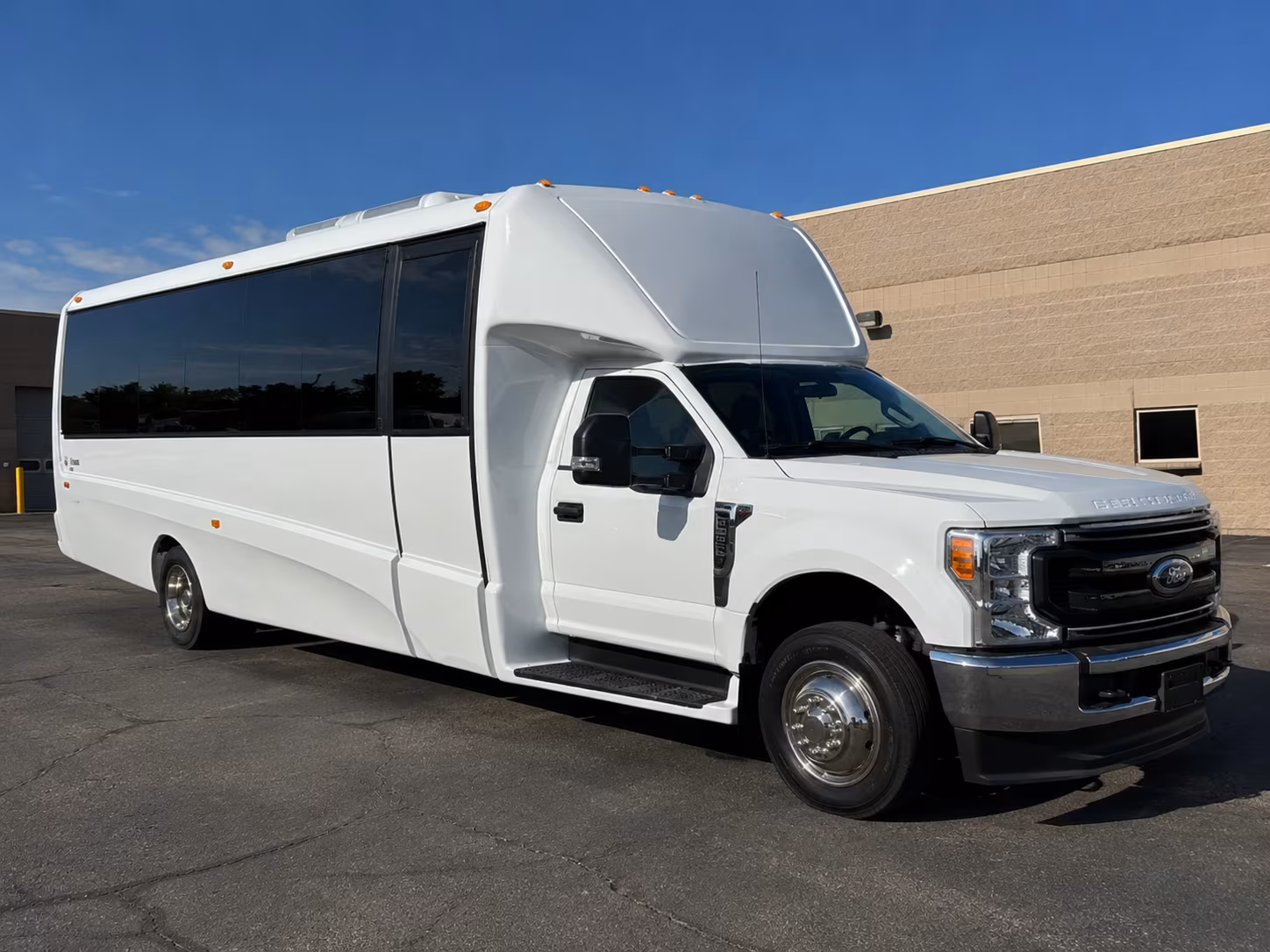 Huntington Beach Corporate Transportation party bus exterior