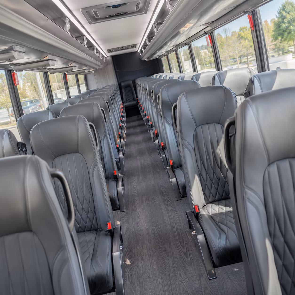 Huntington Beach Corporate Transportation party bus exterior