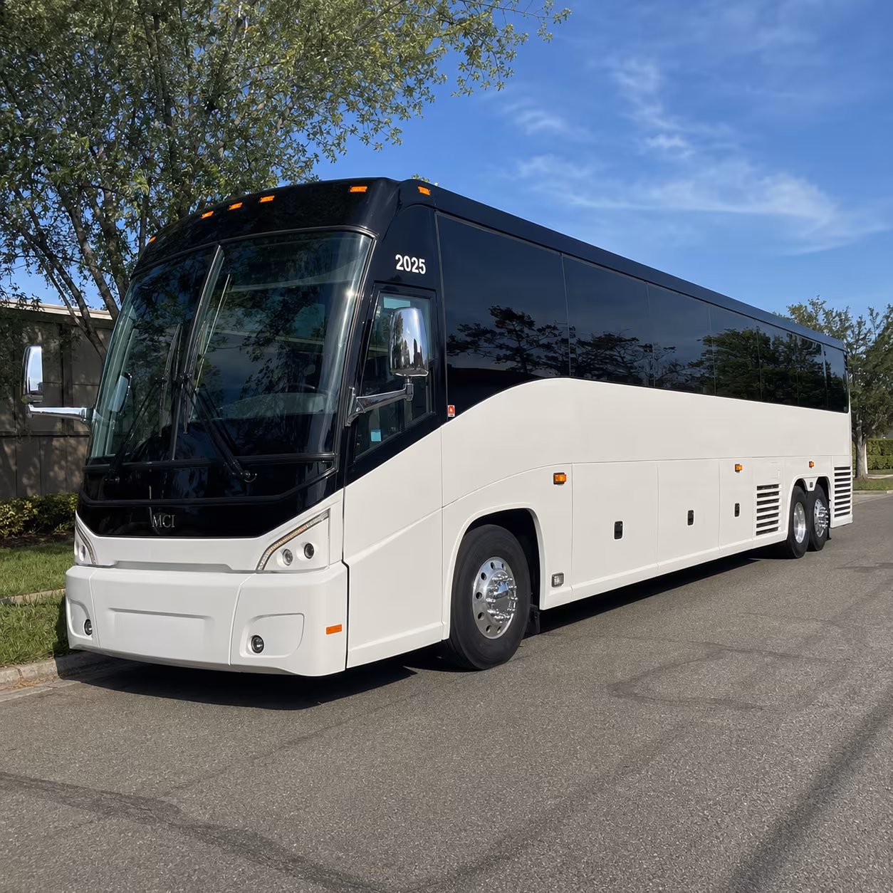Huntington Beach School Event Transportation party bus exterior