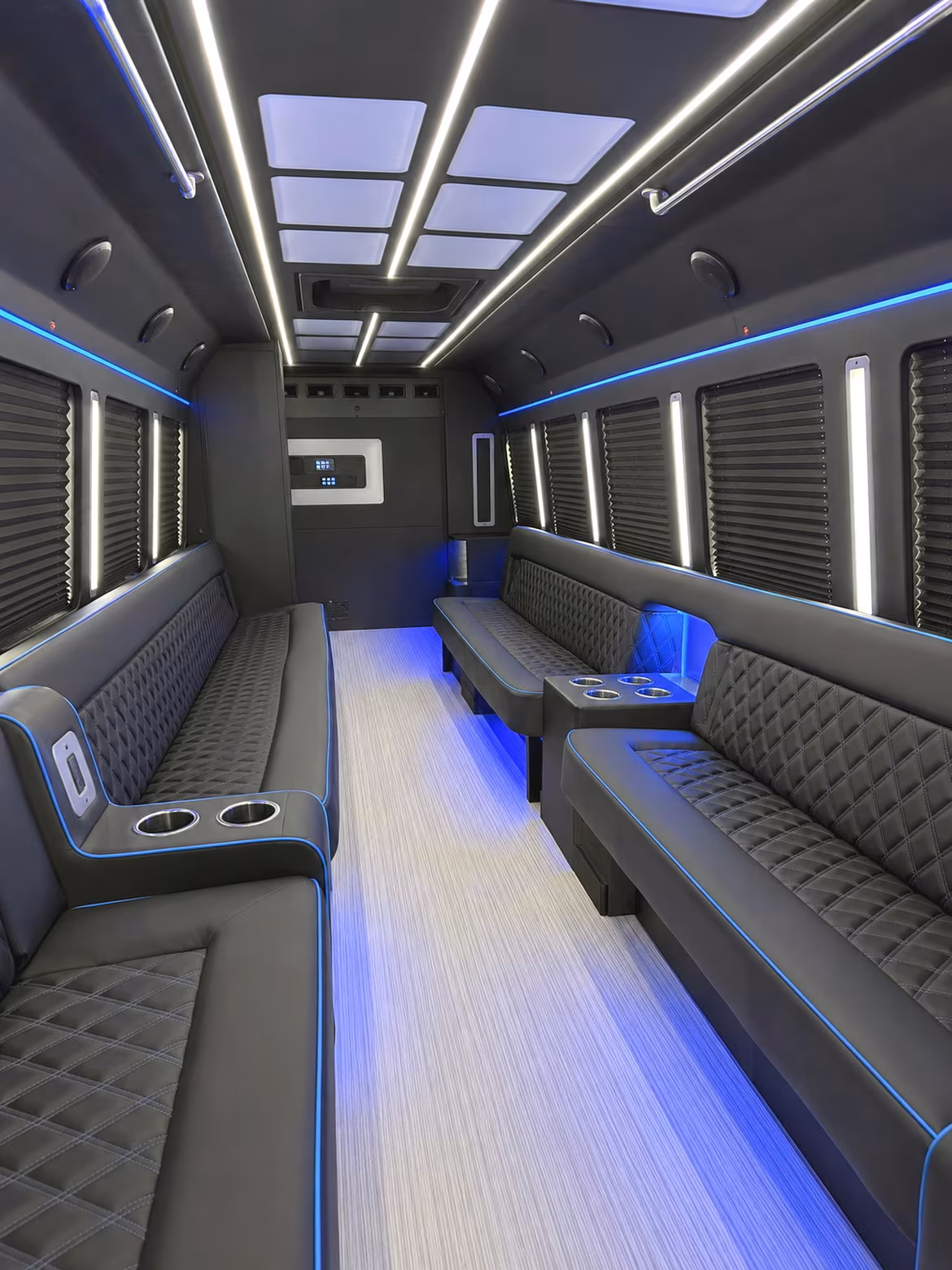 Huntington Beach Sporting Event Transportation party bus interior