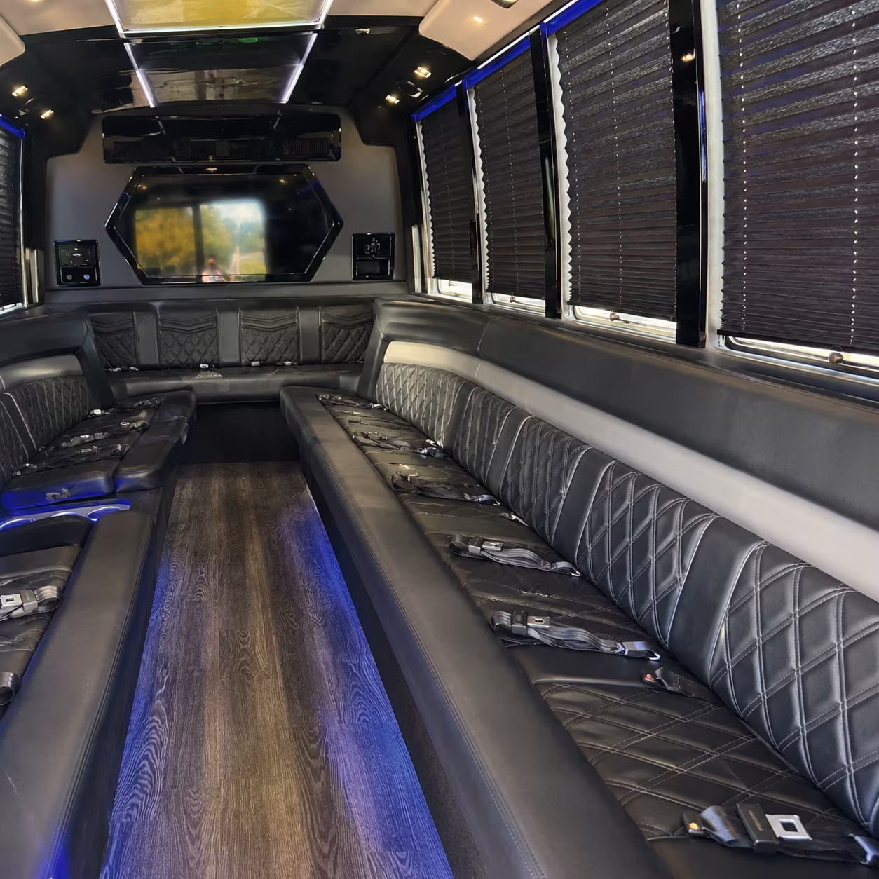 Huntington Beach Sporting Event Transportation party bus exterior
