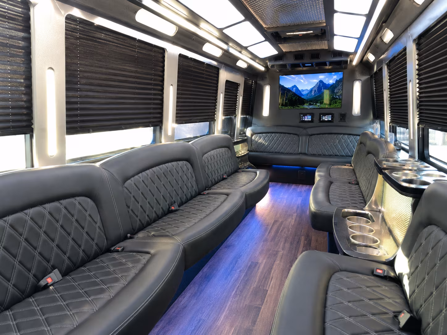 Huntington Beach Wedding Transportation onboard seating