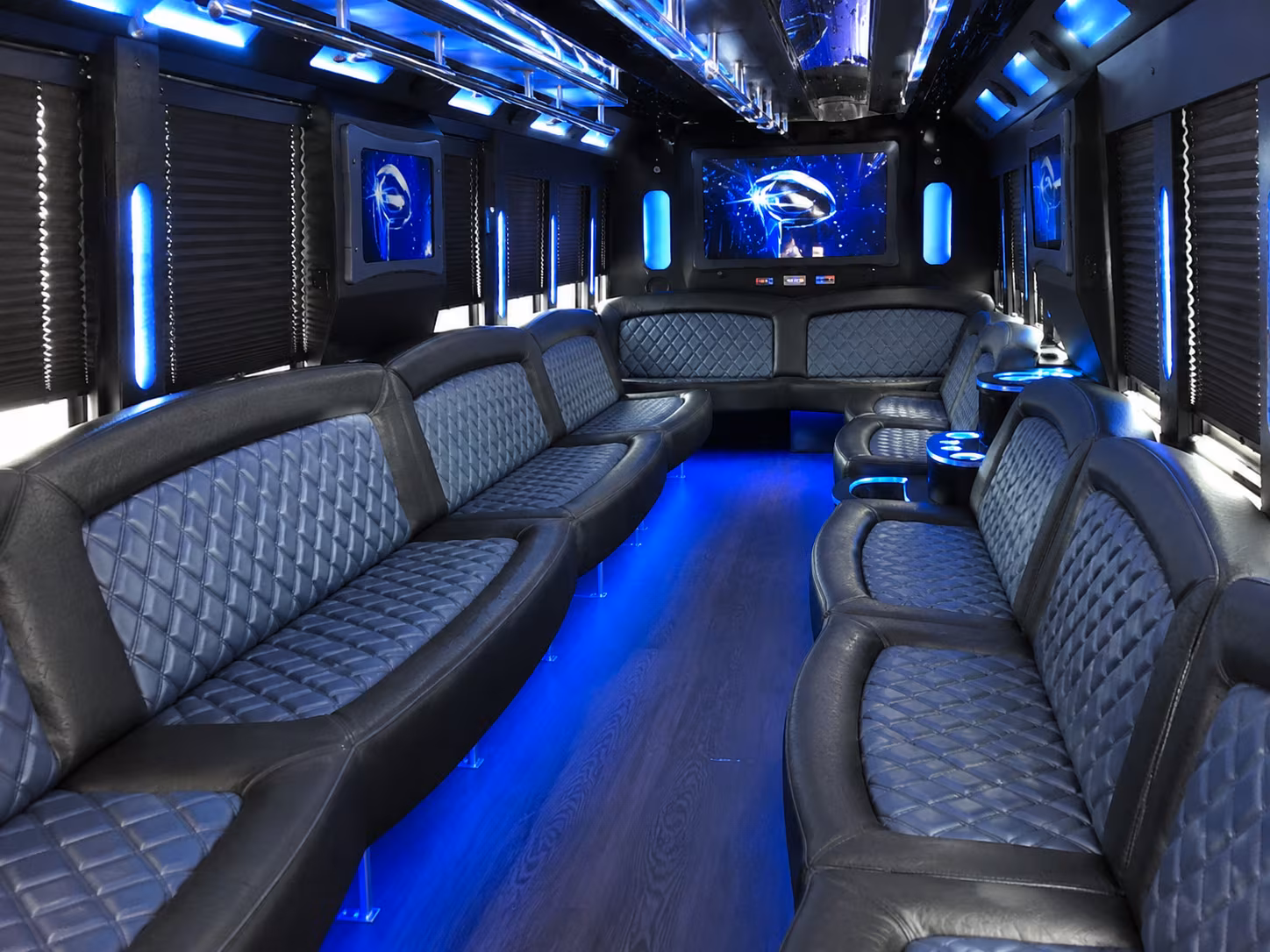 Huntington Beach Winery Tour & Pub Crawl Transportation party bus interior