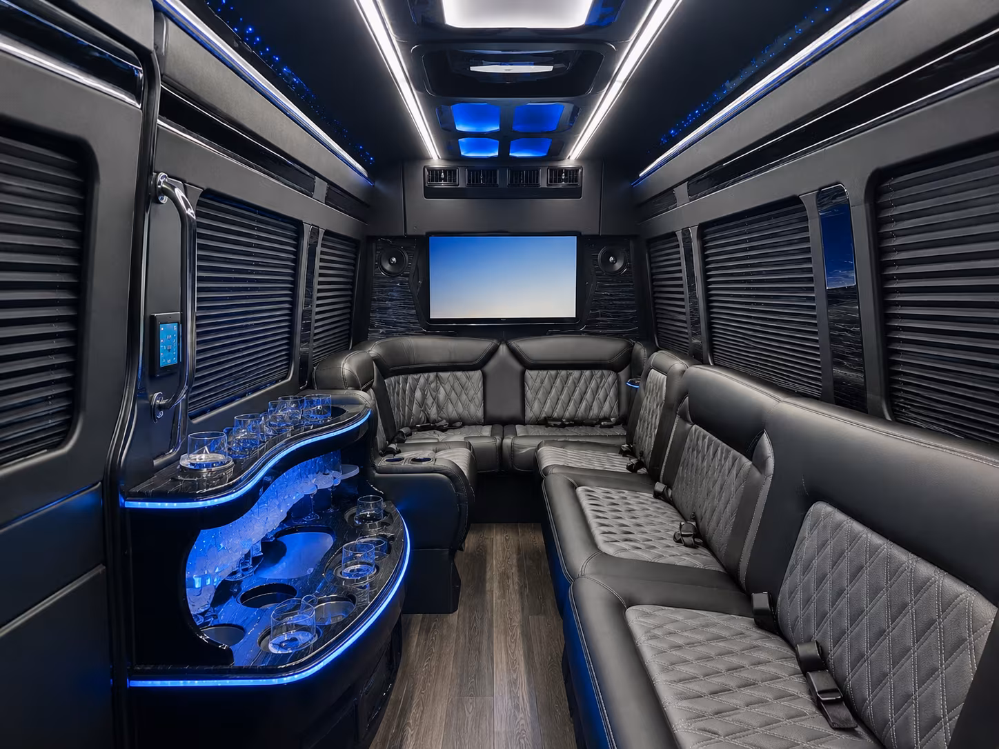 14 Passenger Sprinter Limo Inside
