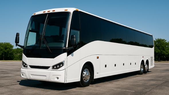 Exterior of Charter Bus Company Cypress's 50 Passenger Party Bus in Cypress